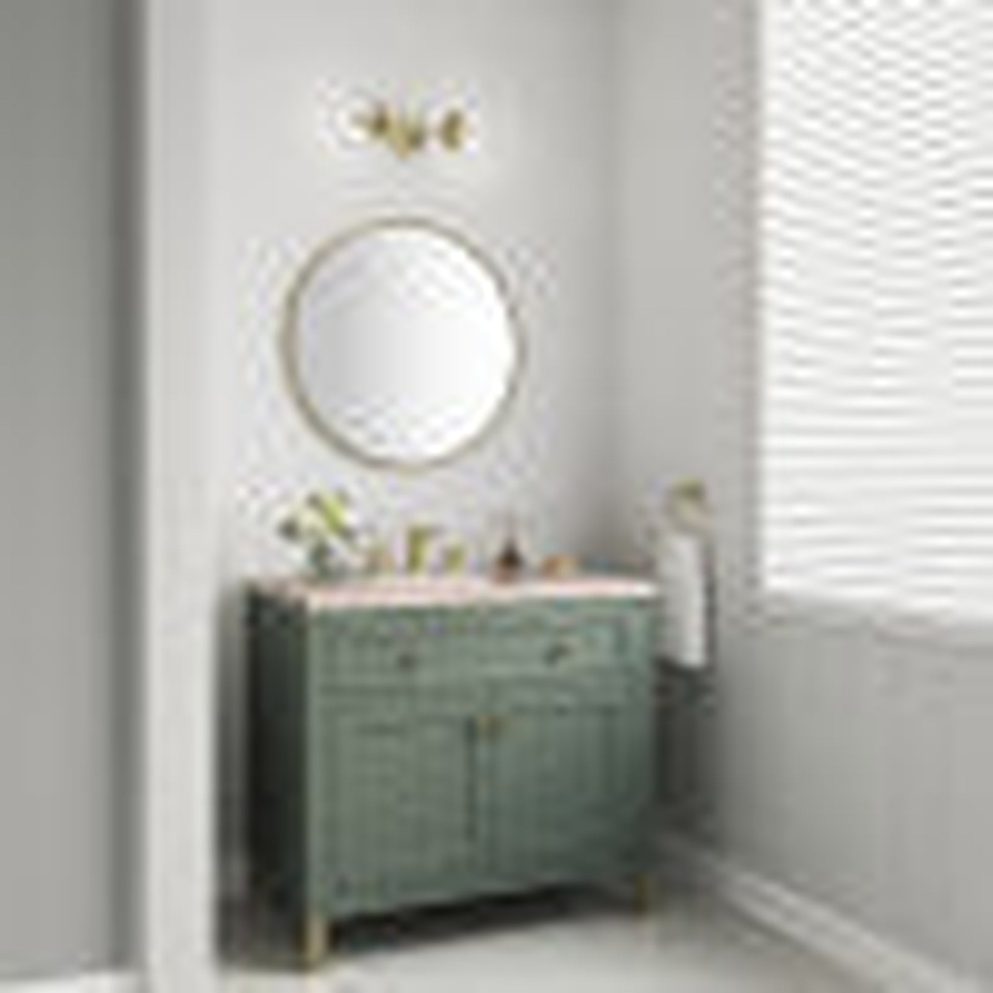 James Martin Vanities Chicago 36" Smokey Celadon Single Vanity With 3cm Eternal Marfil Top