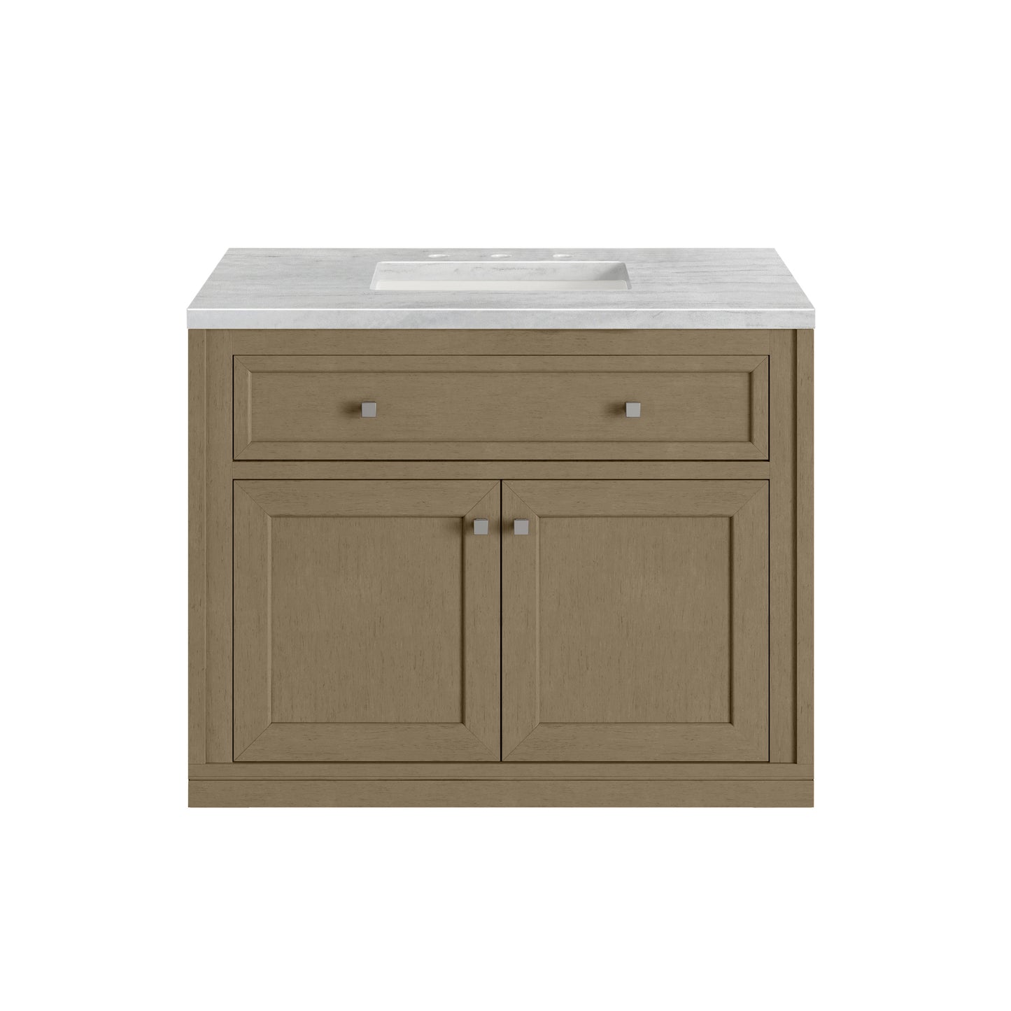 James Martin Vanities Chicago 36" Walnut Whisper Single Vanity With 3cm Arctic Fall Solid Surface Top