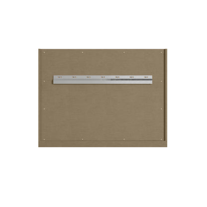 James Martin Vanities Chicago 36" Walnut Whisper Single Vanity With Single Hole 3cm White Zeus Silestone Top and Backsplash