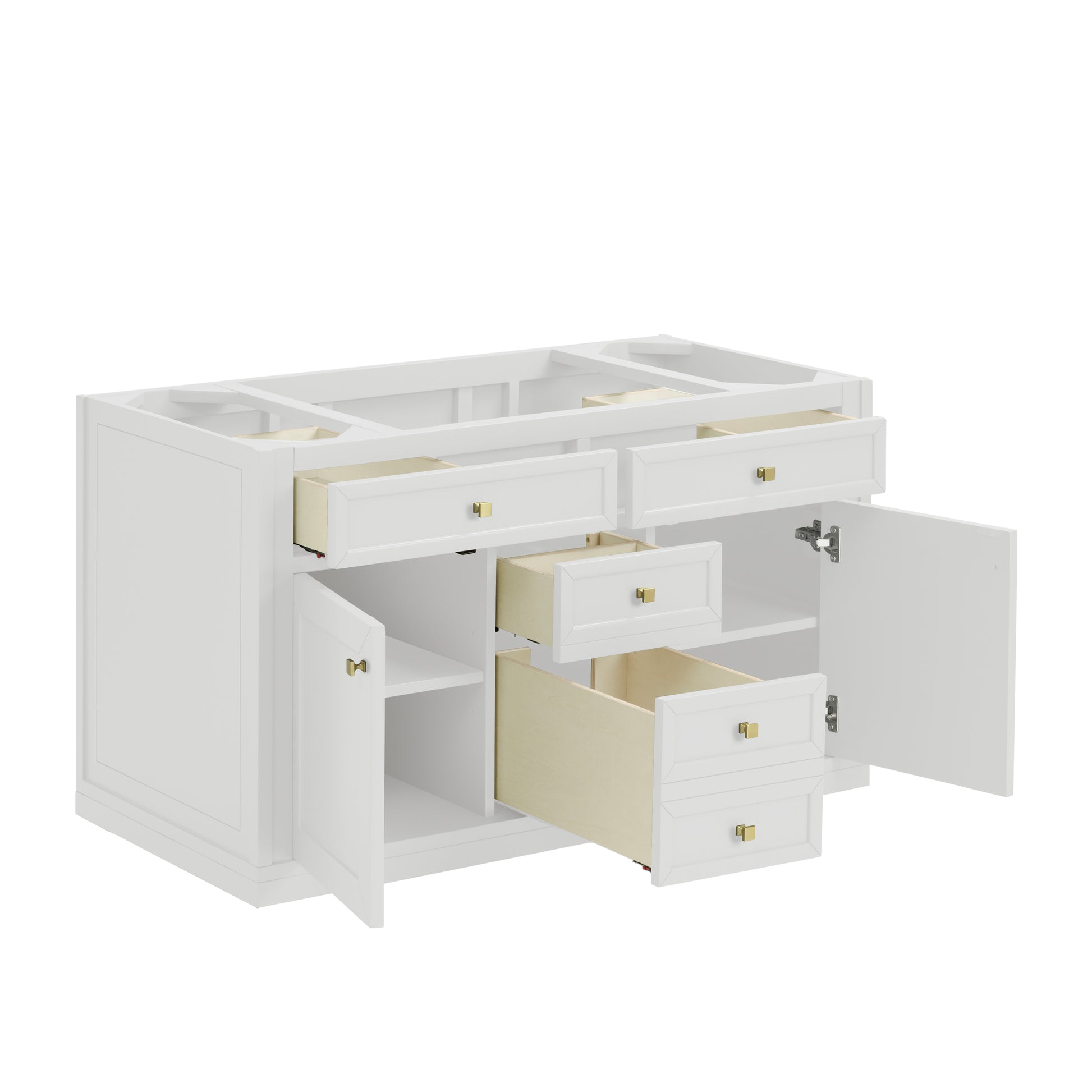 James Martin Vanities Chicago 48" Glossy White Single Vanity With 3 cm Parisien Bleu Silestone Top