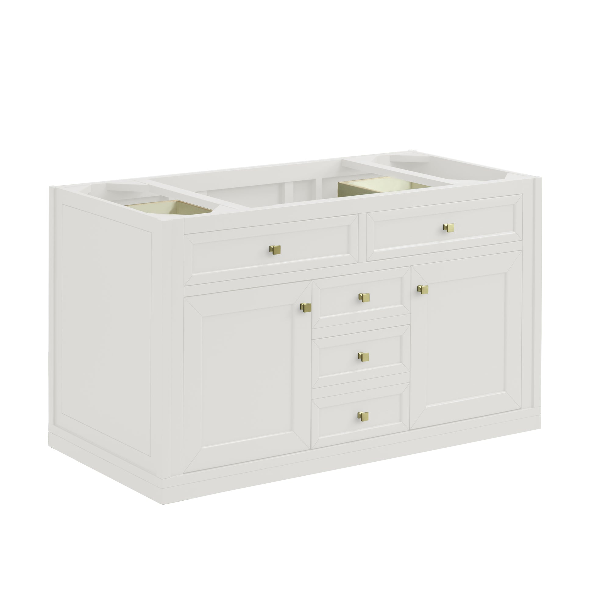 James Martin Vanities Chicago 48" Glossy White Single Vanity With 3cm Arctic Fall Solid Surface Top