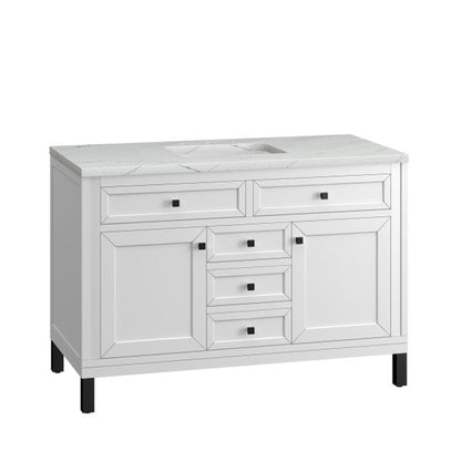 James Martin Vanities Chicago 48" Glossy White Single Vanity With 3cm Ethereal Noctis Top