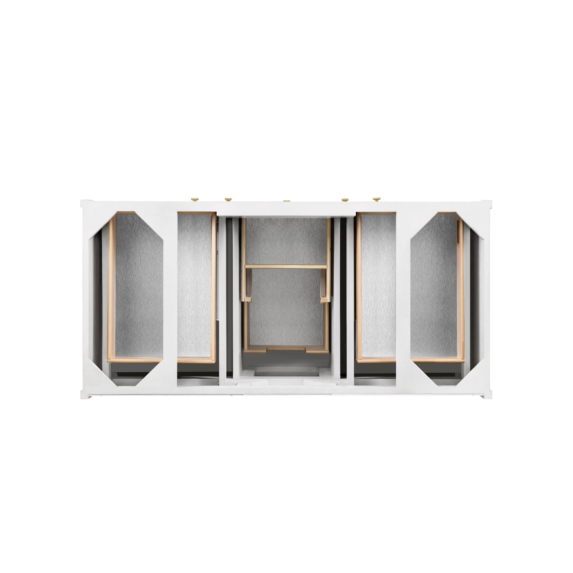 James Martin Vanities Chicago 48" Glossy White Single Vanity With 3cm Victorian Silver Silestone Top