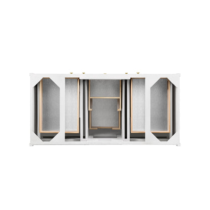 James Martin Vanities Chicago 48" Glossy White Single Vanity With 3cm White Zeus Silestone Top