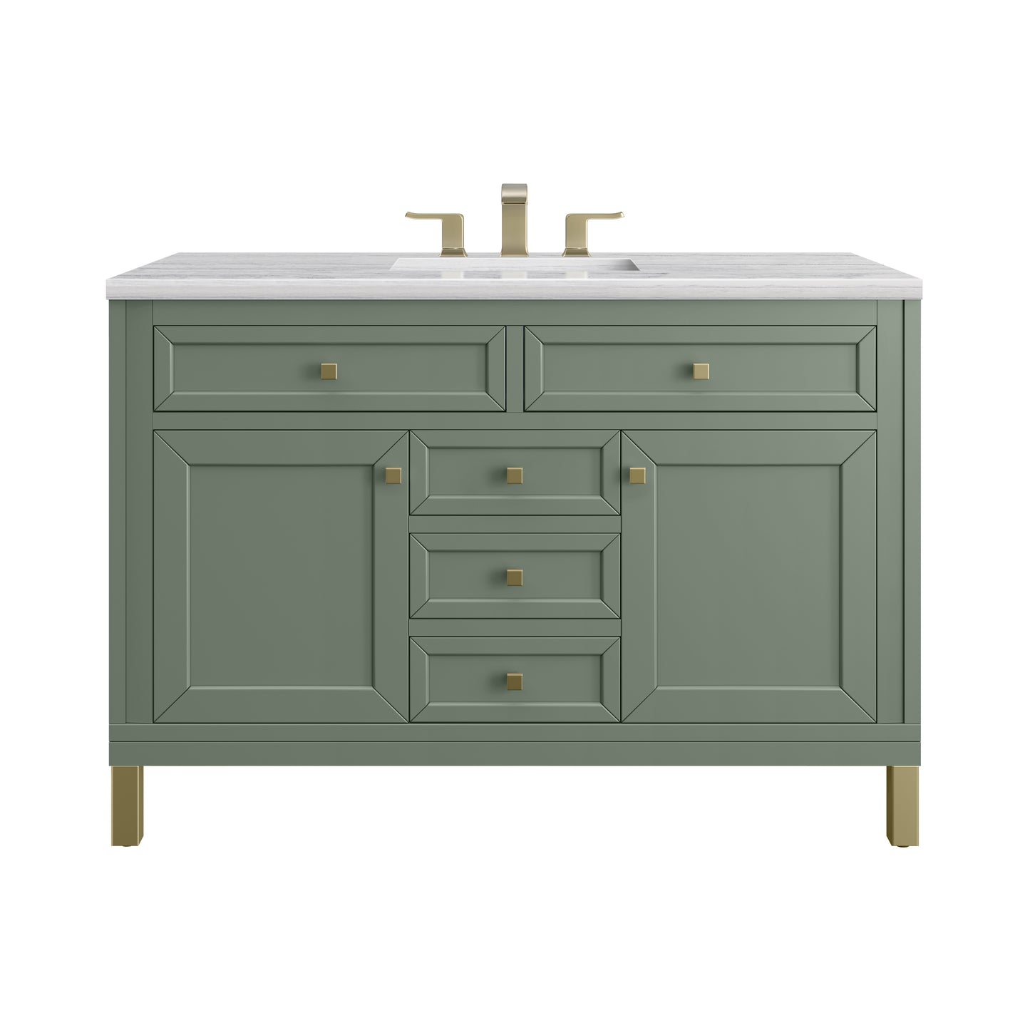 James Martin Vanities Chicago 48" Smokey Celadon Single Vanity With 3cm Arctic Fall Solid Surface Top