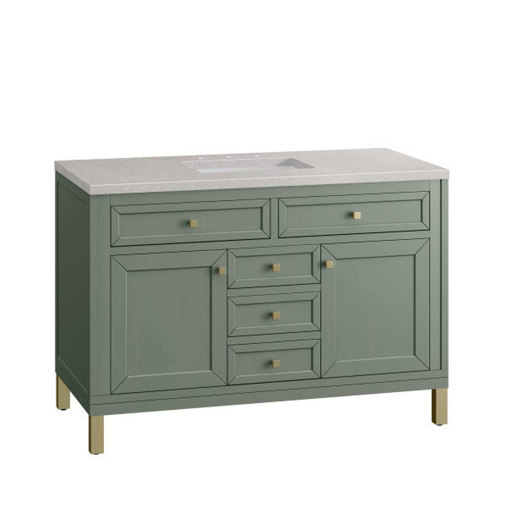 James Martin Vanities Chicago 48" Smokey Celadon Single Vanity With 3cm Eternal Serena Top