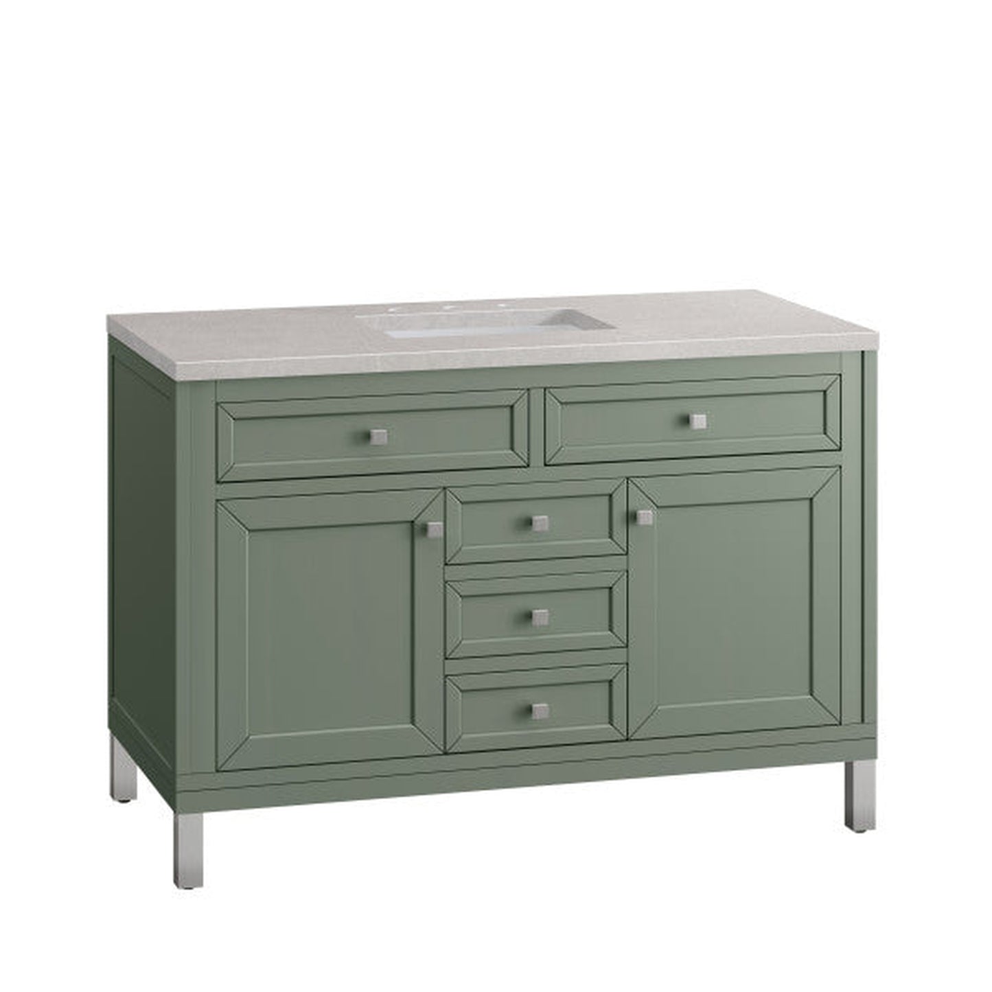 James Martin Vanities Chicago 48" Smokey Celadon Single Vanity With 3cm Eternal Serena Top