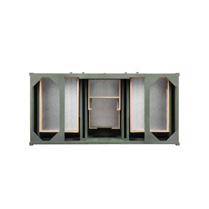 James Martin Vanities Chicago 48" Smokey Celadon Single Vanity With 3cm White Zeus Silestone Top