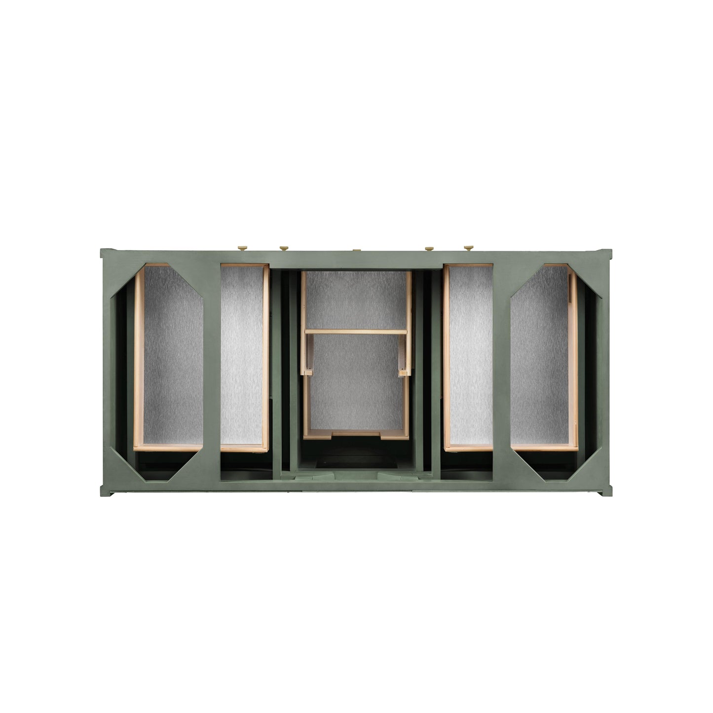 James Martin Vanities Chicago 48" Smokey Celadon Single Vanity With Single Hole 3cm White Zeus Silestone Top and Backsplash