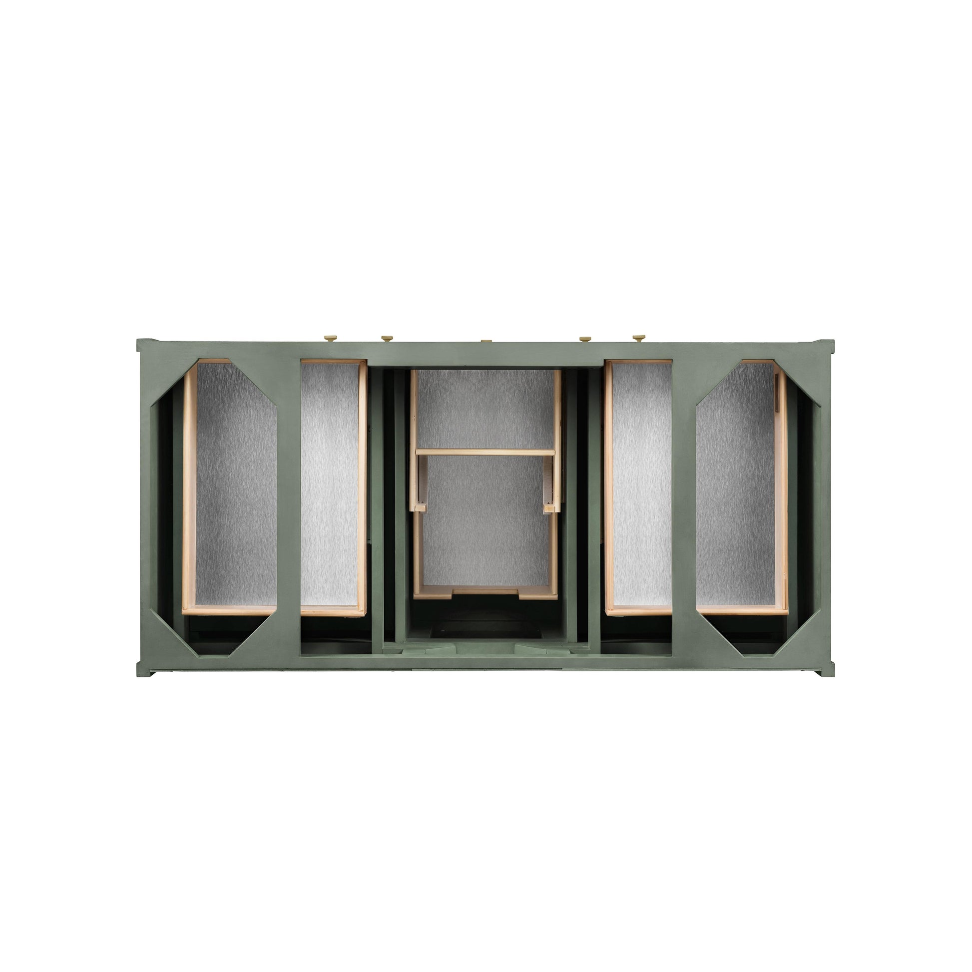 James Martin Vanities Chicago 48" Smokey Celadon Single Vanity With Single Hole 3cm White Zeus Silestone Top and Backsplash