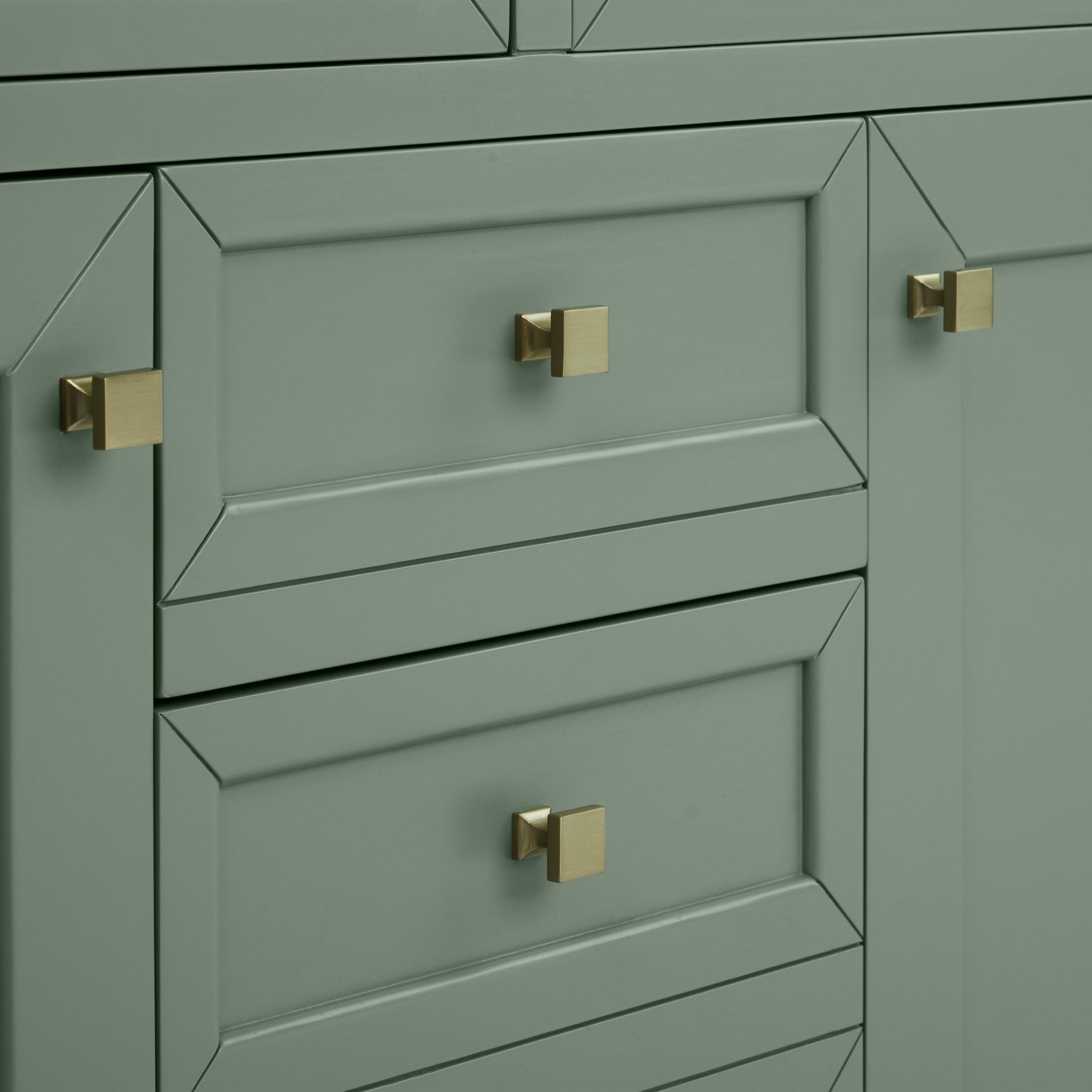 James Martin Vanities Chicago 48" Smokey Celadon Single Vanity With Single Hole 3cm White Zeus Silestone Top and Backsplash