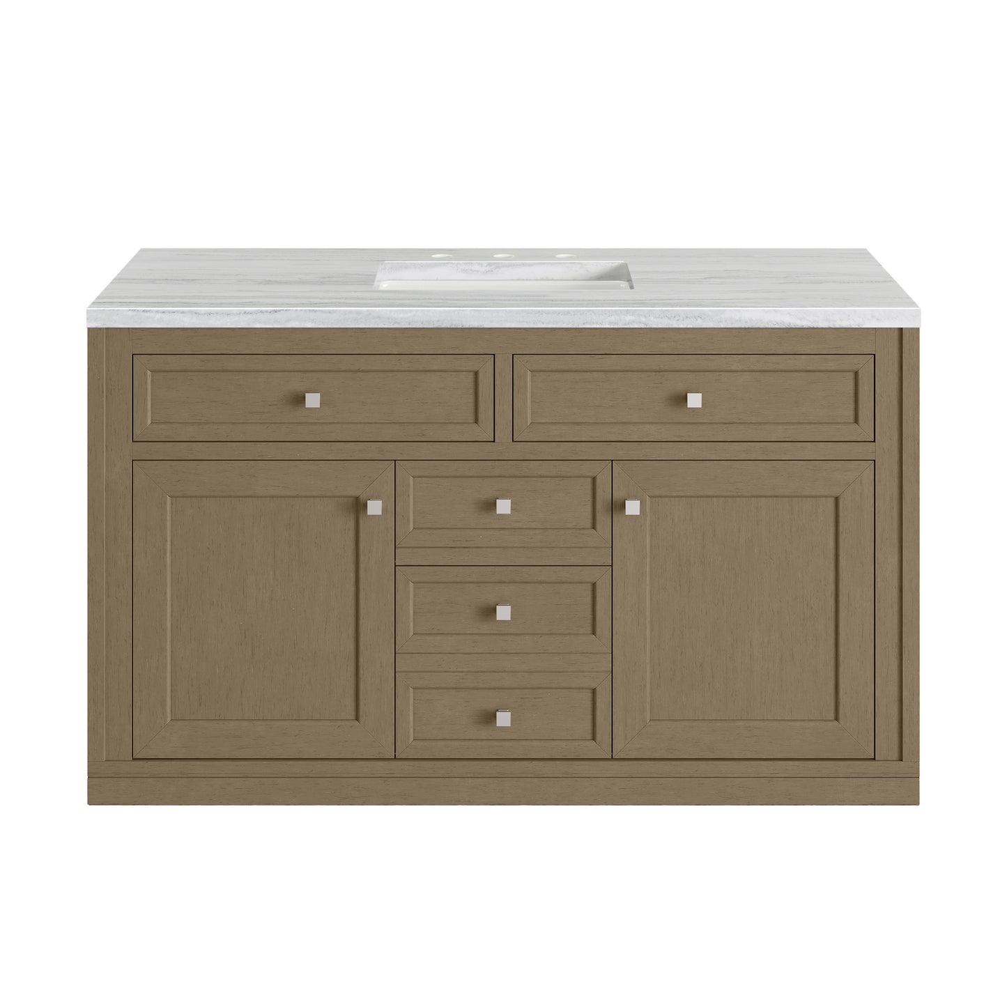 James Martin Vanities Chicago 48" Walnut Whisper Single Vanity With 3cm Arctic Fall Solid Surface Top