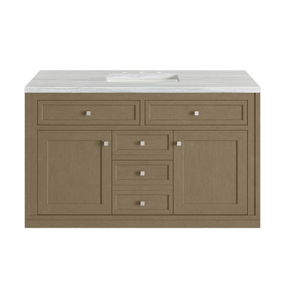 James Martin Vanities Chicago 48" Walnut Whisper Single Vanity With 3cm Arctic Fall Solid Surface Top