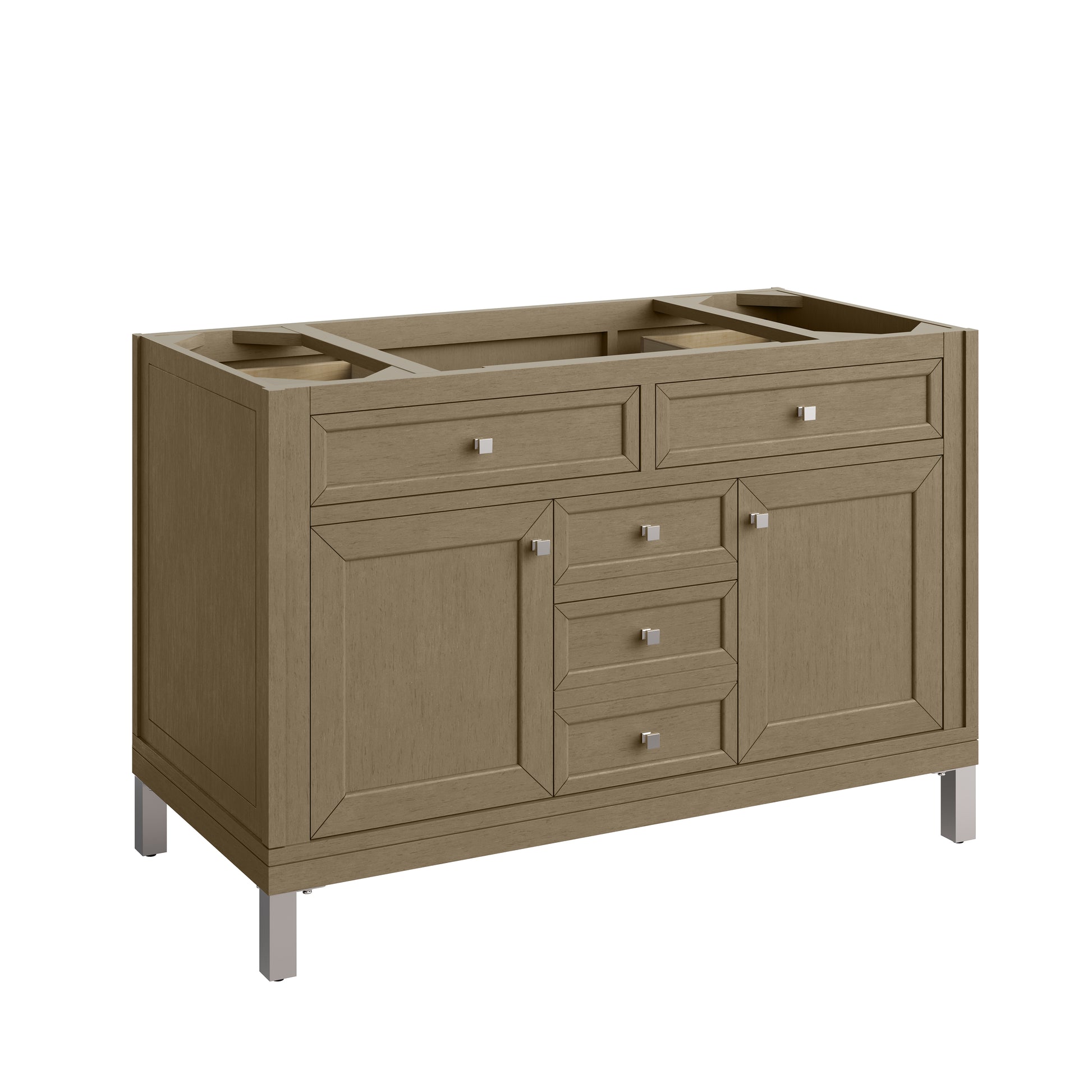 James Martin Vanities Chicago 48" Walnut Whisper Single Vanity With 3cm Arctic Fall Solid Surface Top