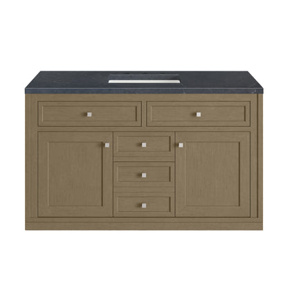 James Martin Vanities Chicago 48" Walnut Whisper Single Vanity With 3cm Charcoal Soapstone Silestone Top