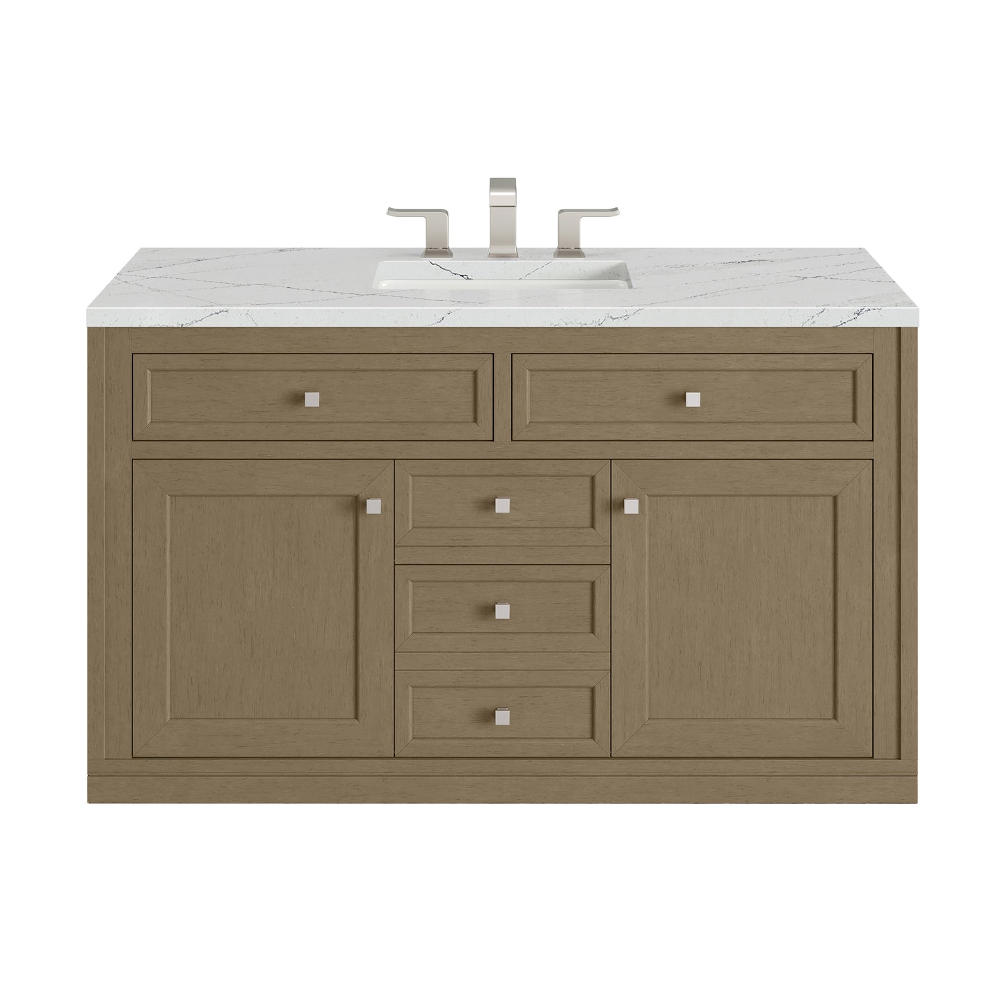 James Martin Vanities Chicago 48" Walnut Whisper Single Vanity With 3cm Ethereal Noctis Silestone Top