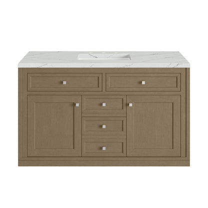 James Martin Vanities Chicago 48" Walnut Whisper Single Vanity With 3cm Ethereal Noctis Silestone Top