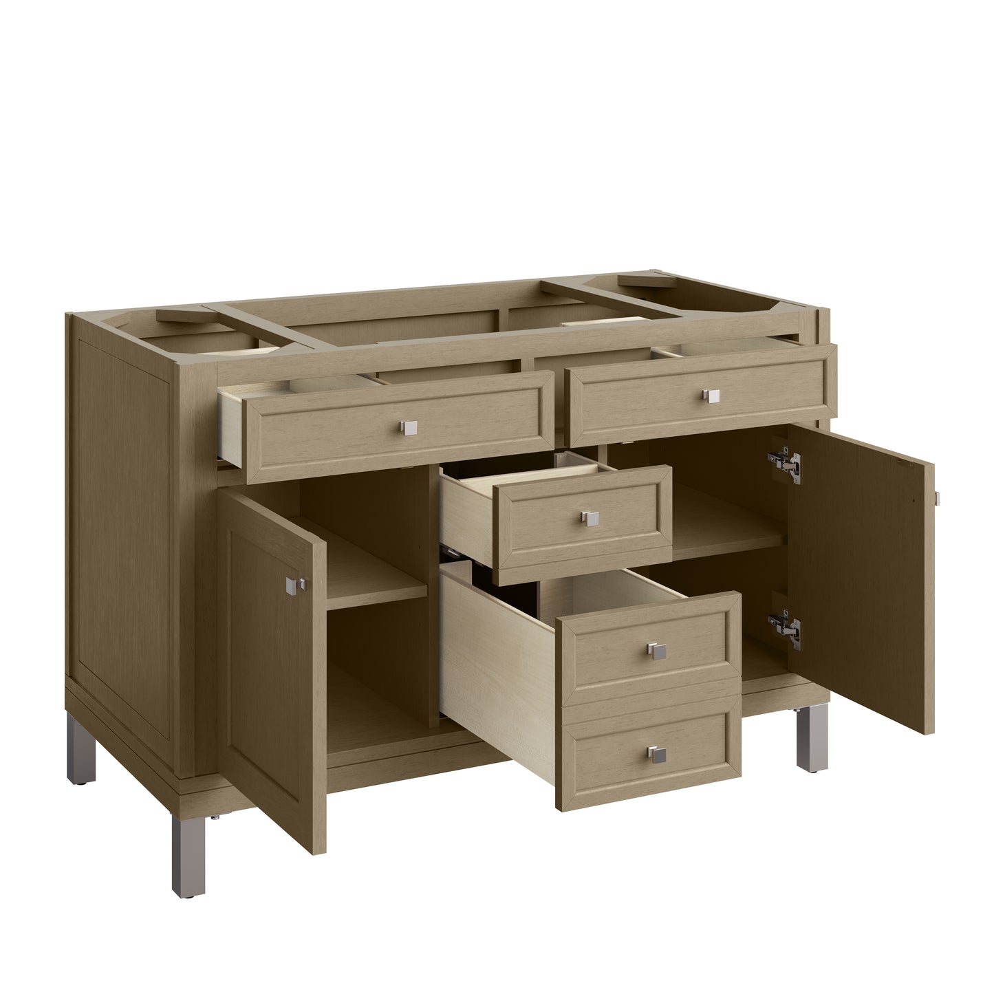 James Martin Vanities Chicago 48" Walnut Whisper Single Vanity With 3cm Lime Delight Silestone Top
