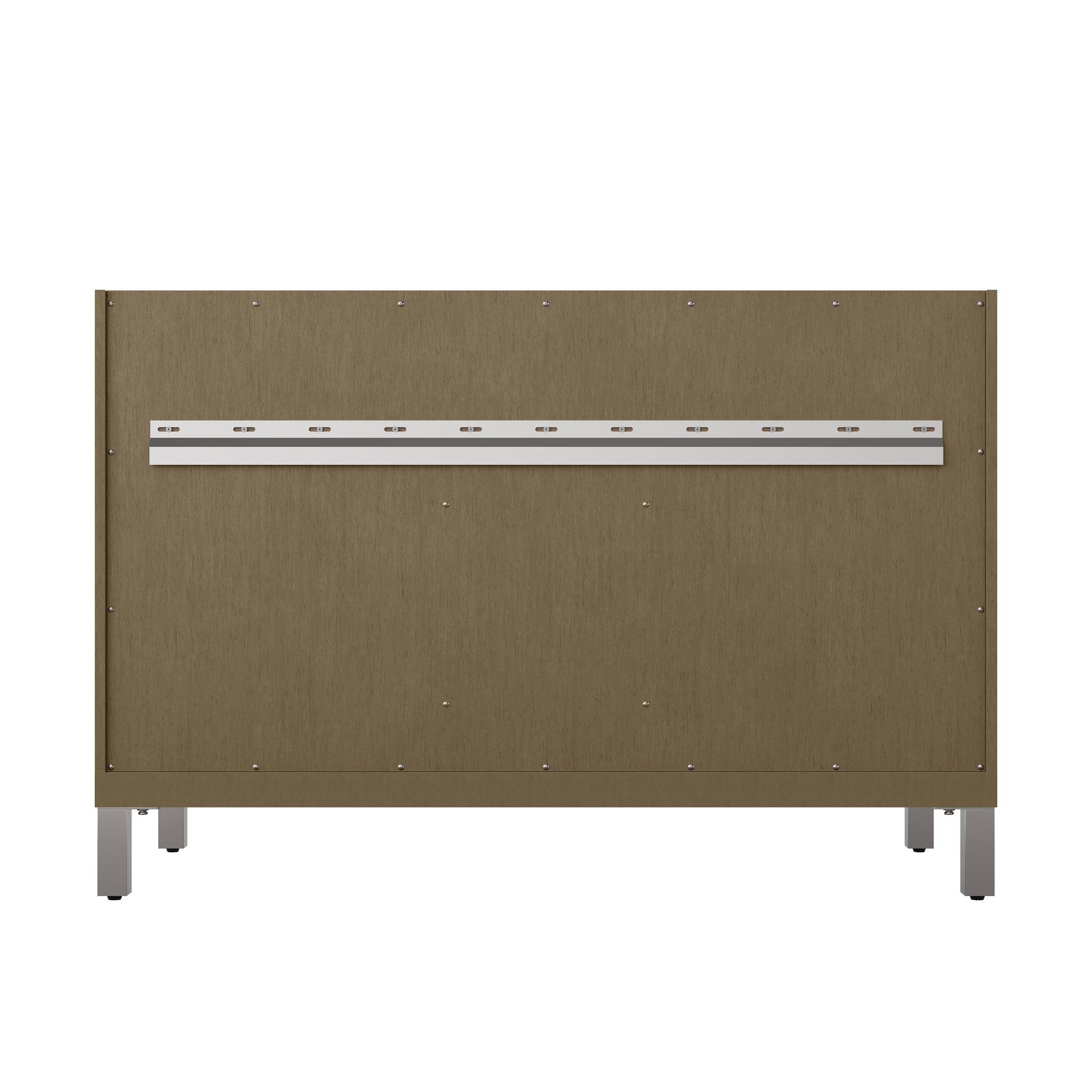 James Martin Vanities Chicago 48" Walnut Whisper Single Vanity With Single Hole 3cm White Zeus Silestone Top and Backsplash