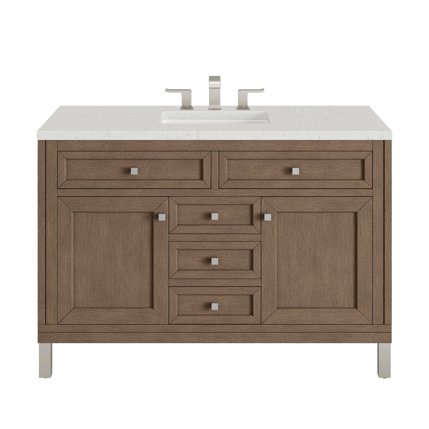 James Martin Vanities Chicago 48" Whitewashed Walnut Single Vanity With 3 cm Lime Delight Quartz Top