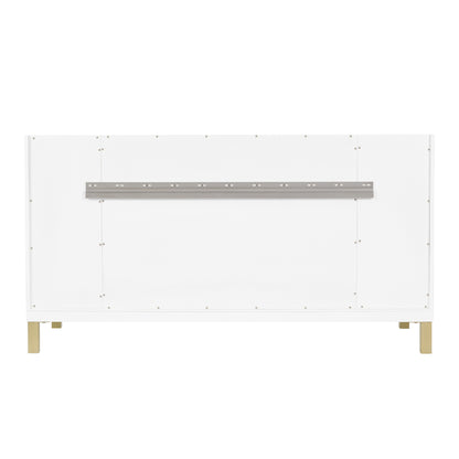 James Martin Vanities Chicago 60" Glossy White Double Vanity With 3 cm Parisien Bleu Silestone Top