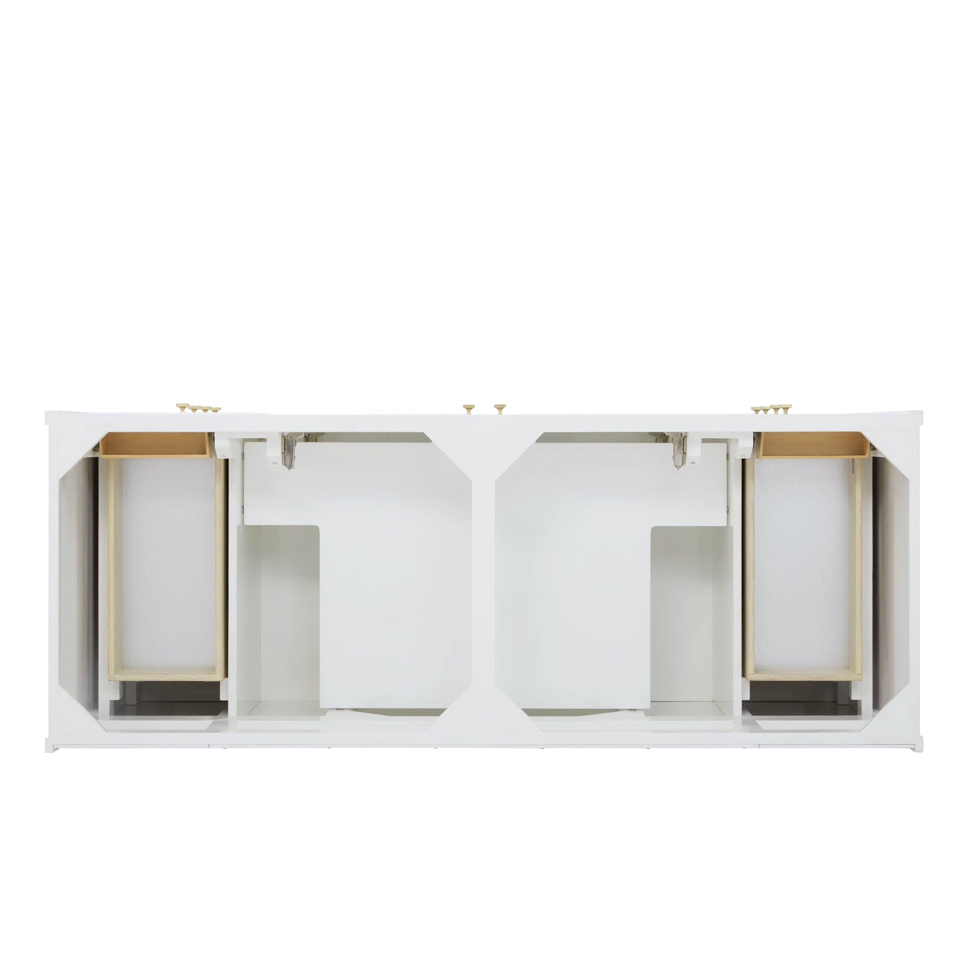 James Martin Vanities Chicago 60" Glossy White Double Vanity With 3 cm Parisien Bleu Silestone Top