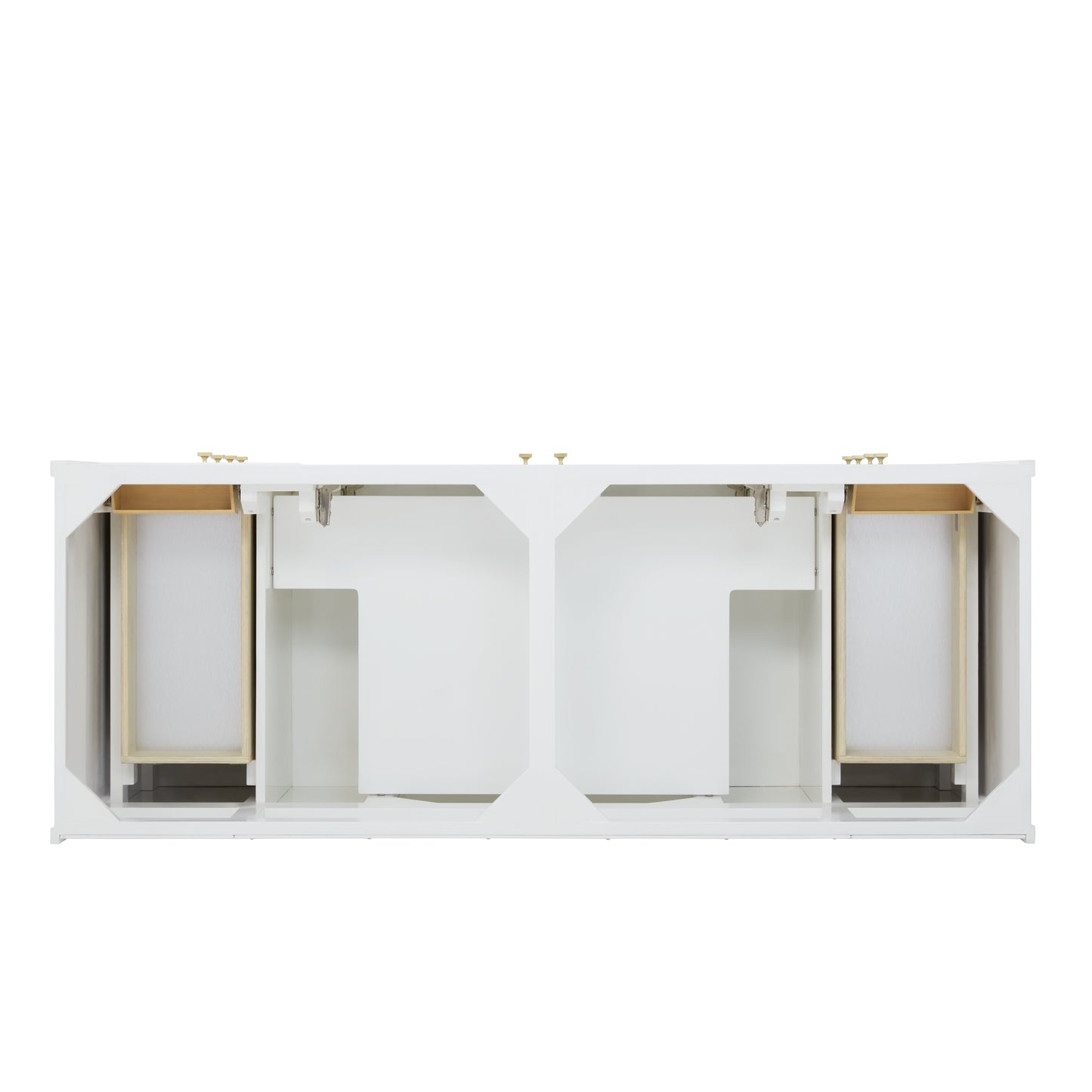 James Martin Vanities Chicago 60" Glossy White Double Vanity With 3 cm Parisien Bleu Silestone Top and FreePower Wireless Charger