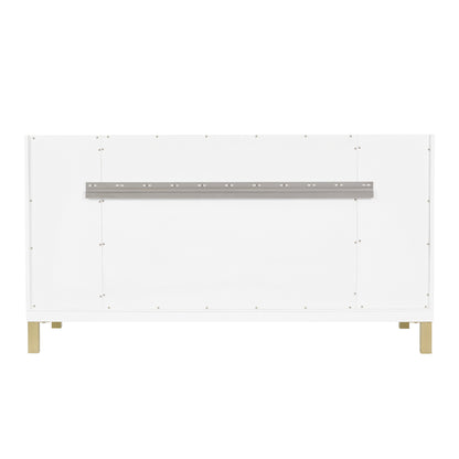 James Martin Vanities Chicago 60" Glossy White Double Vanity With Single Hole 3cm White Zeus Silestone Top and Backsplash