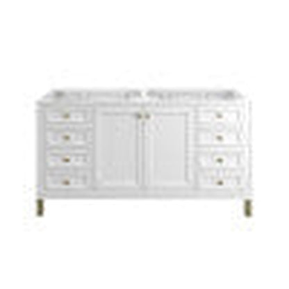 James Martin Vanities Chicago 60" Glossy White Double Vanity