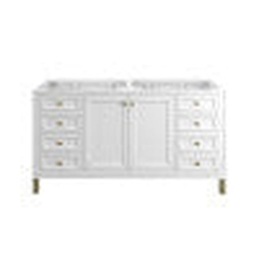 James Martin Vanities Chicago 60" Glossy White Double Vanity