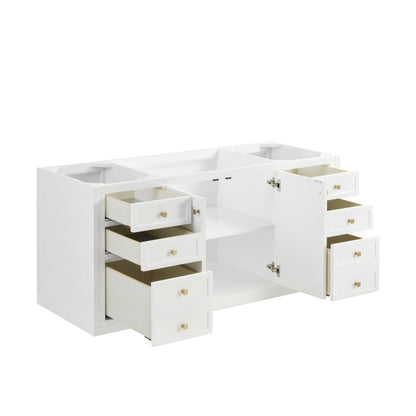 James Martin Vanities Chicago 60" Glossy White Single Vanity With 3 cm Parisien Bleu Silestone Top