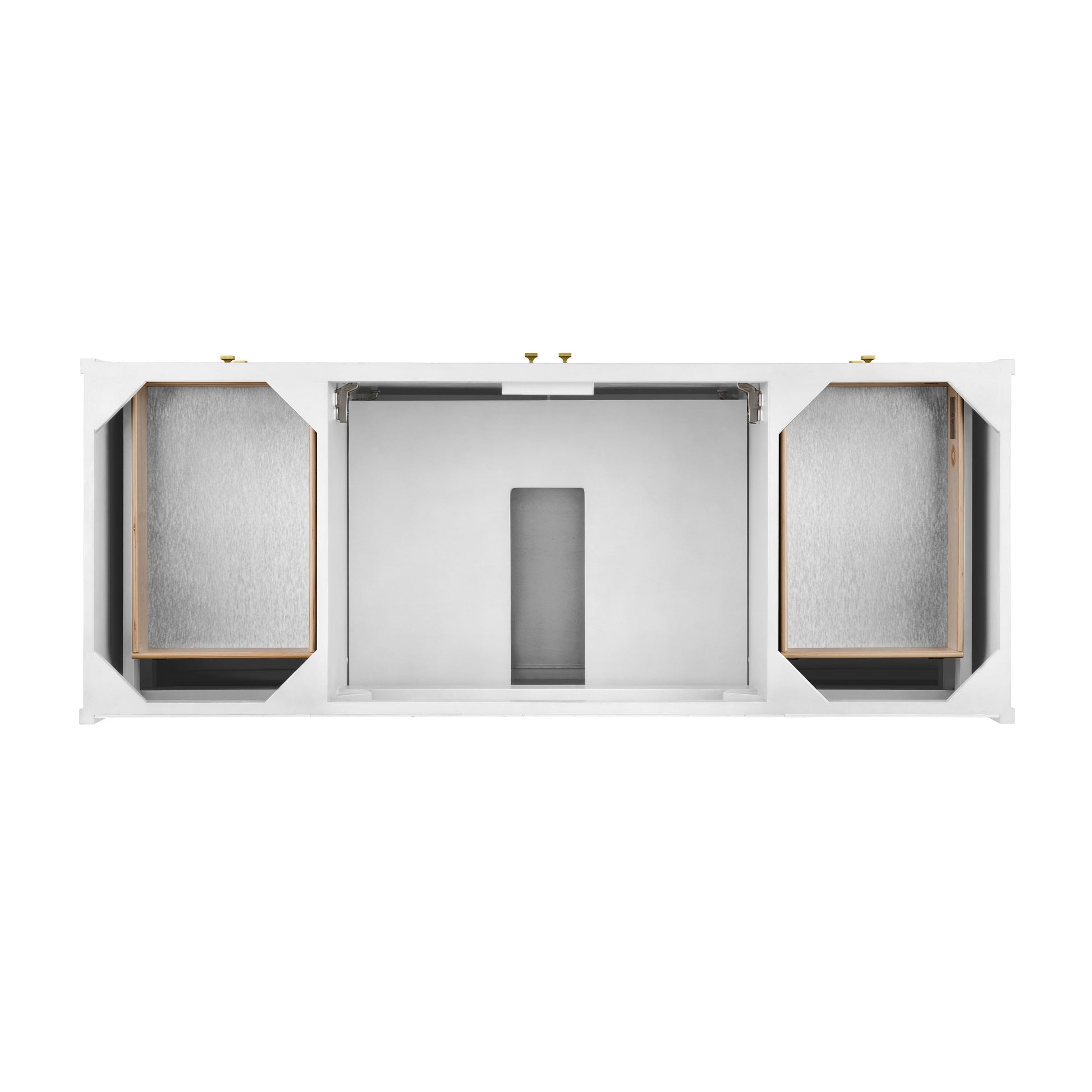 James Martin Vanities Chicago 60" Glossy White Single Vanity With 3cm Eternal Jasmine Pearl Silestone Top With FreePower Wireless Charger