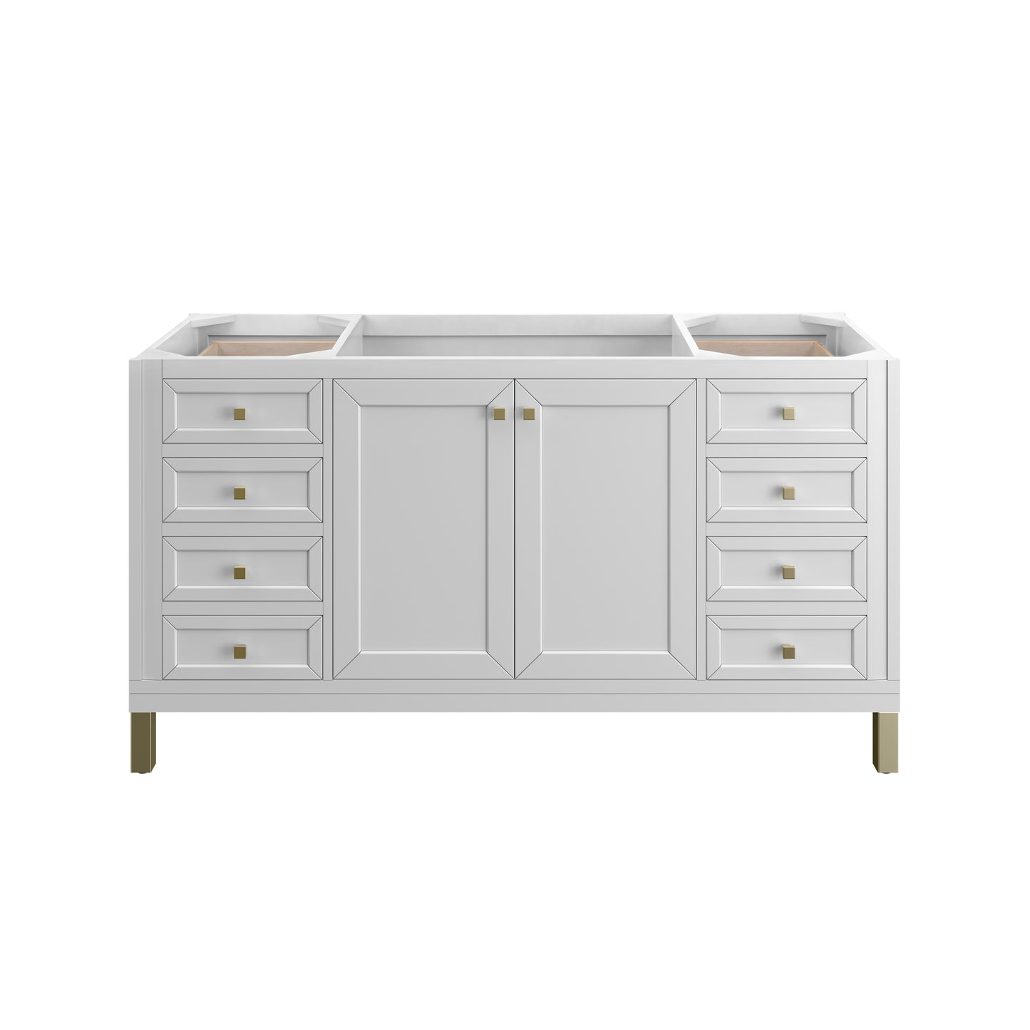 James Martin Vanities Chicago 60" Glossy White Single Vanity With 3cm Lime Delight Silestone Top