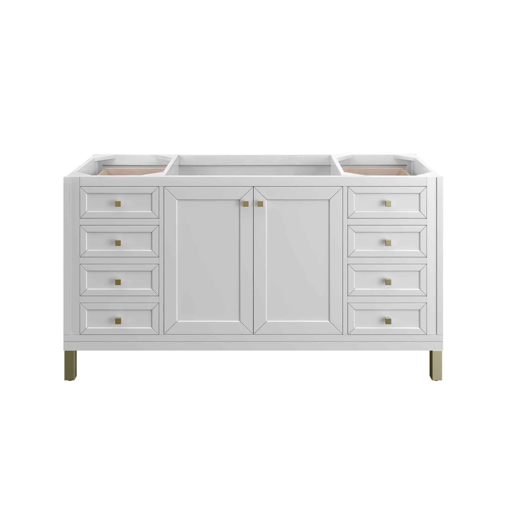 James Martin Vanities Chicago 60" Glossy White Single Vanity With 3cm Lime Delight Silestone Top