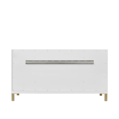 James Martin Vanities Chicago 60" Glossy White Single Vanity With Single Hole 3cm White Zeus Silestone Top and Backsplash