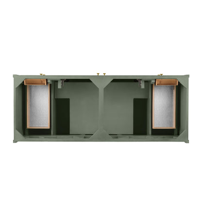 James Martin Vanities Chicago 60" Smokey Celadon Double Vanity With 3cm Victorian Silver Silestone Top