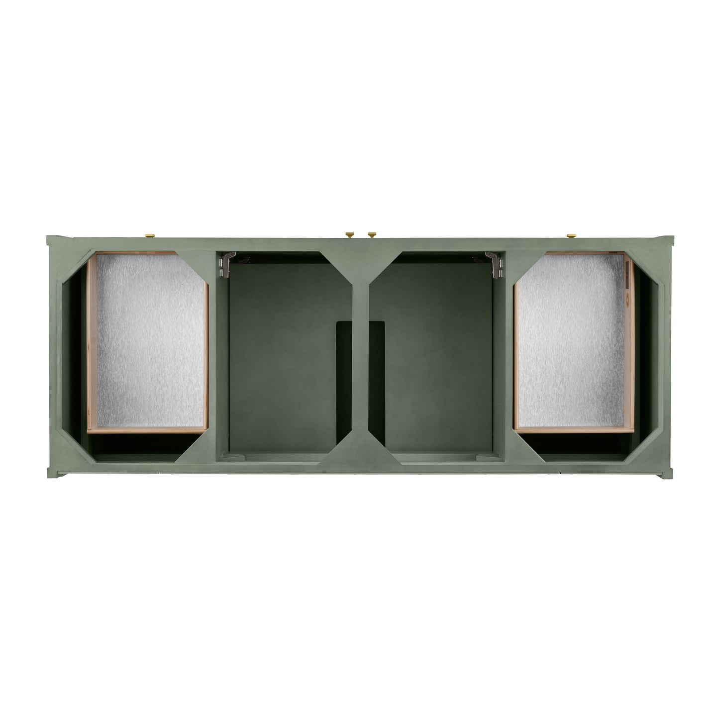 James Martin Vanities Chicago 60" Smokey Celadon Single Vanity With 3cm Ethereal Noctis Silestone Top