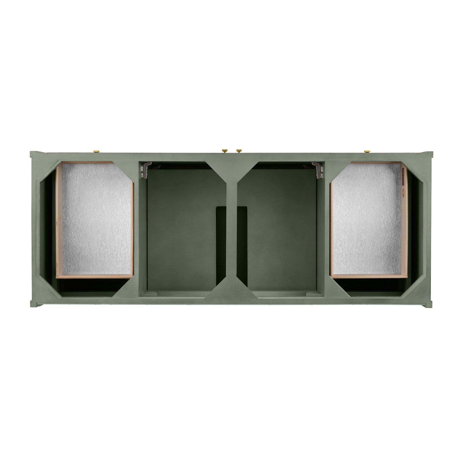 James Martin Vanities Chicago 60" Smokey Celadon Single Vanity With 3cm Ethereal Noctis Silestone Top With FreePower Wireless Charger