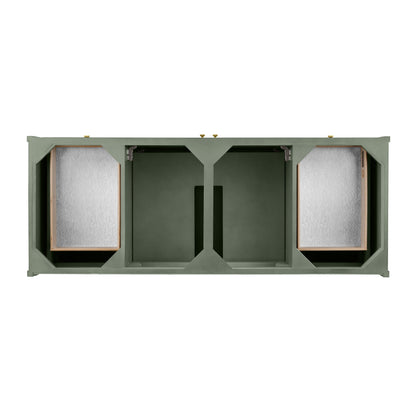 James Martin Vanities Chicago 60" Smokey Celadon Single Vanity With Single Hole 3cm White Zeus Silestone Top and Backsplash