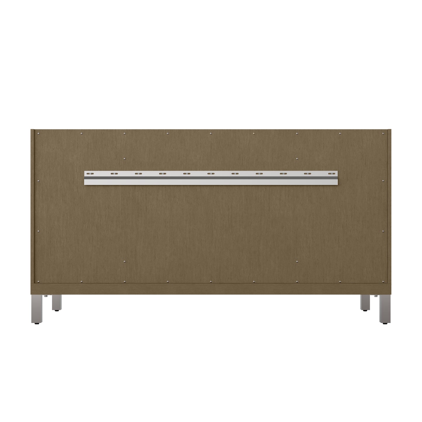 James Martin Vanities Chicago 60" Walnut Whisper Double Vanity With 3cm Victorian Silver Silestone Top