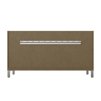 James Martin Vanities Chicago 60" Walnut Whisper Double Vanity With 3cm Victorian Silver Silestone Top