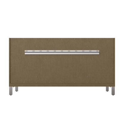 James Martin Vanities Chicago 60" Walnut Whisper Single Vanity With 3 cm Parisien Bleu Silestone Top