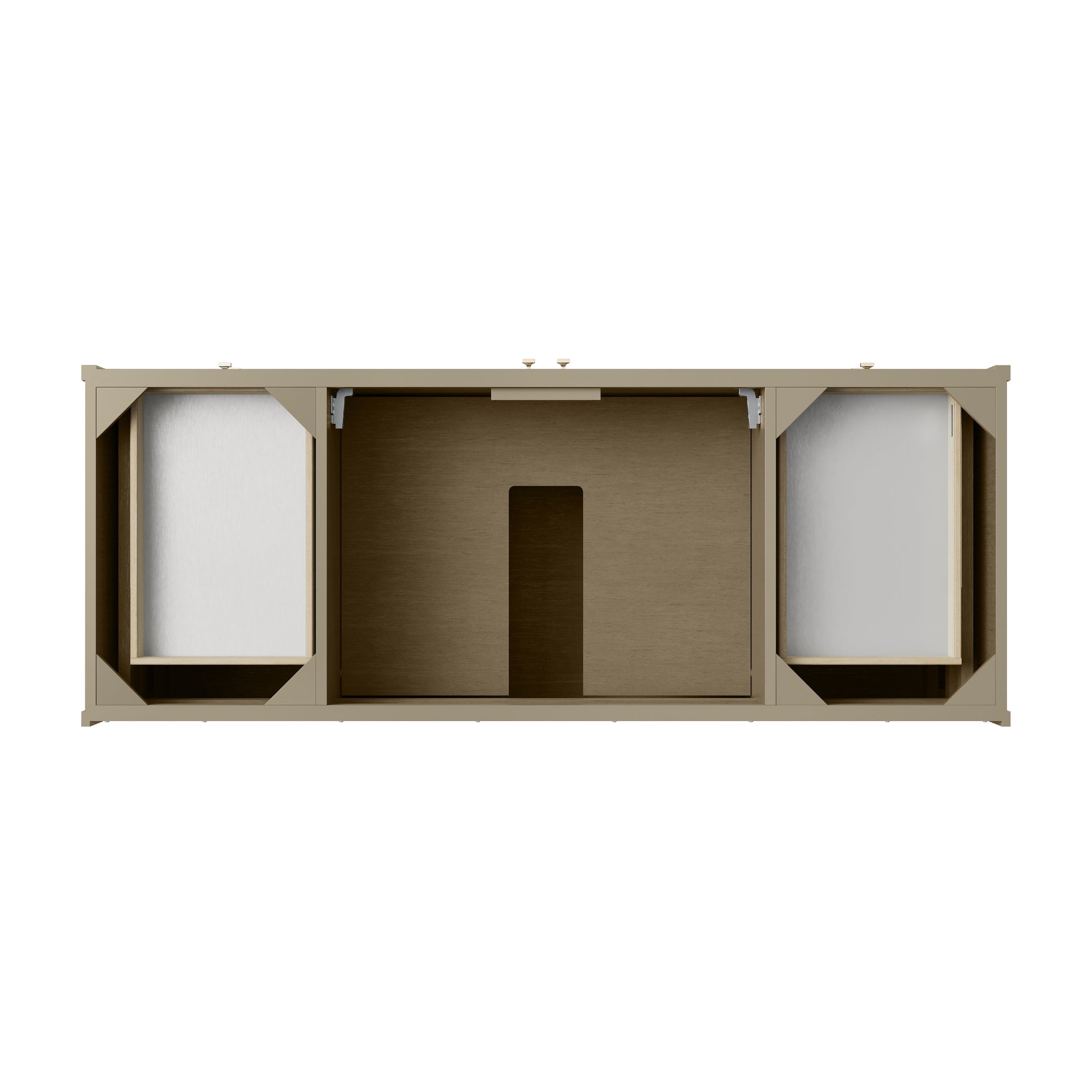 James Martin Vanities Chicago 60" Walnut Whisper Single Vanity With 3 cm Parisien Bleu Silestone Top and FreePower Wireless Charger