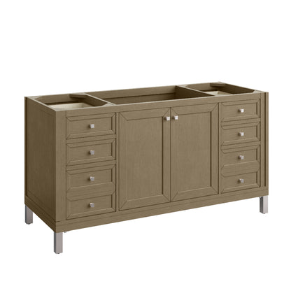 James Martin Vanities Chicago 60" Walnut Whisper Single Vanity With 3cm Arctic Fall Solid Surface Top