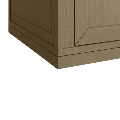 James Martin Vanities Chicago 60" Walnut Whisper Single Vanity With Single Hole 3cm White Zeus Silestone Top and Backsplash