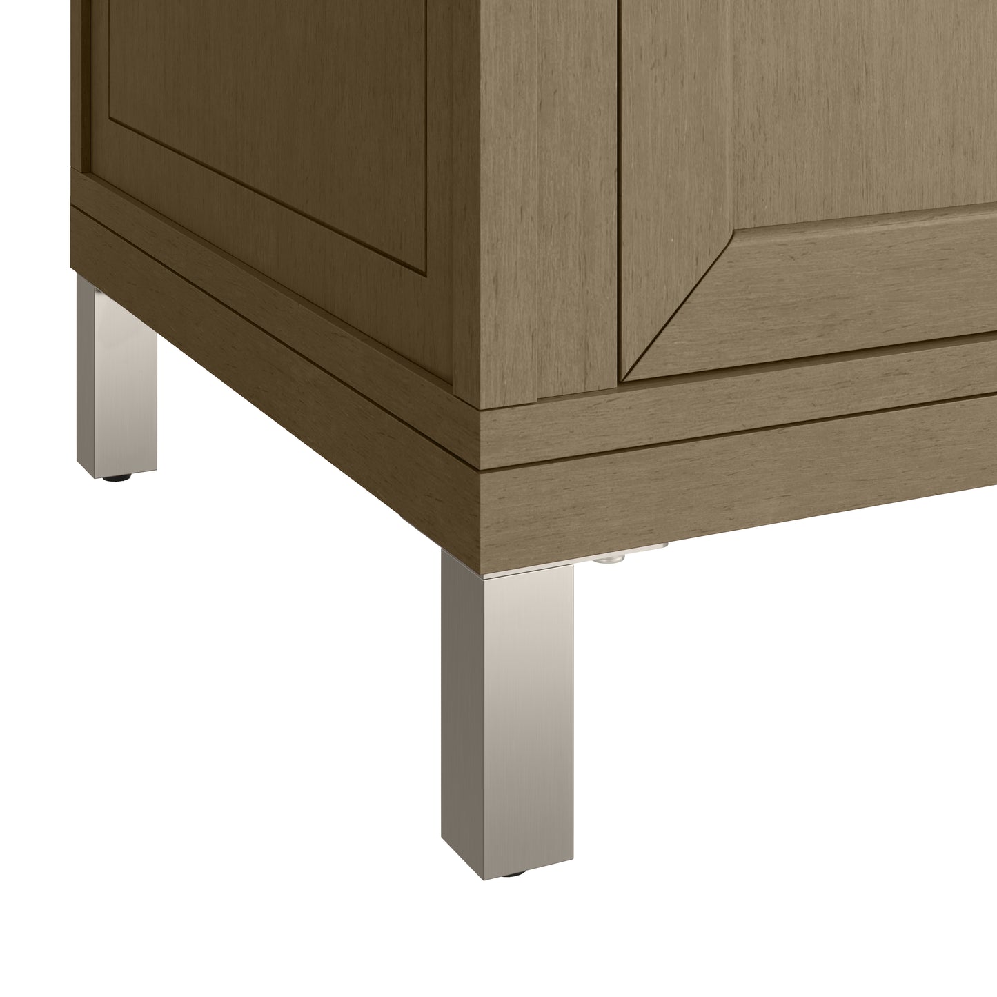 James Martin Vanities Chicago 60" Walnut Whisper Single Vanity With Single Hole 3cm White Zeus Silestone Top and Backsplash