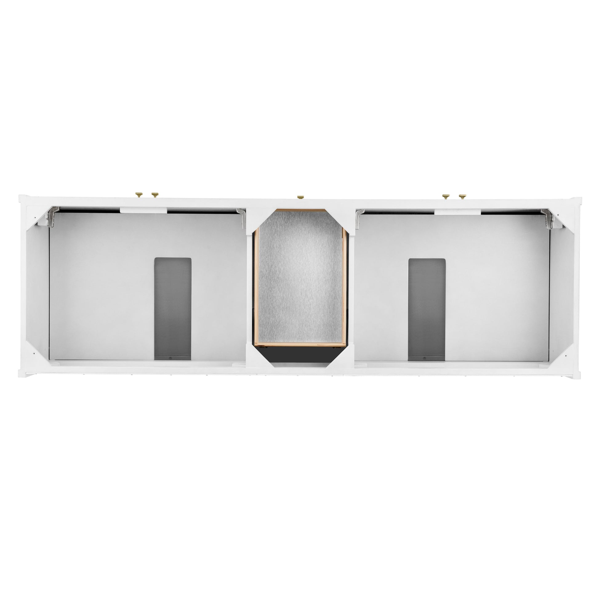James Martin Vanities Chicago 72" Glossy White Double Vanity With 3cm Eternal Jasmine Pearl Silestone Top With FreePower Wireless Charger