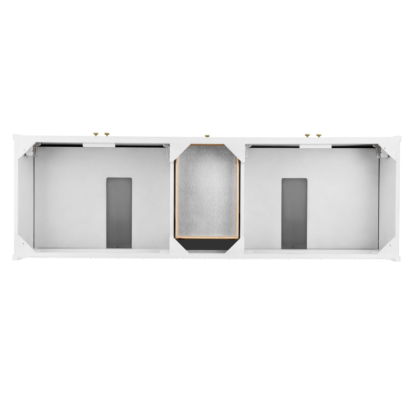 James Martin Vanities Chicago 72" Glossy White Double Vanity With 3cm Ethereal Noctis Silestone Top With FreePower Wireless Charger