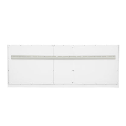 James Martin Vanities Chicago 72" Glossy White Double Vanity With Single Hole 3cm White Zeus Silestone Top and Backsplash