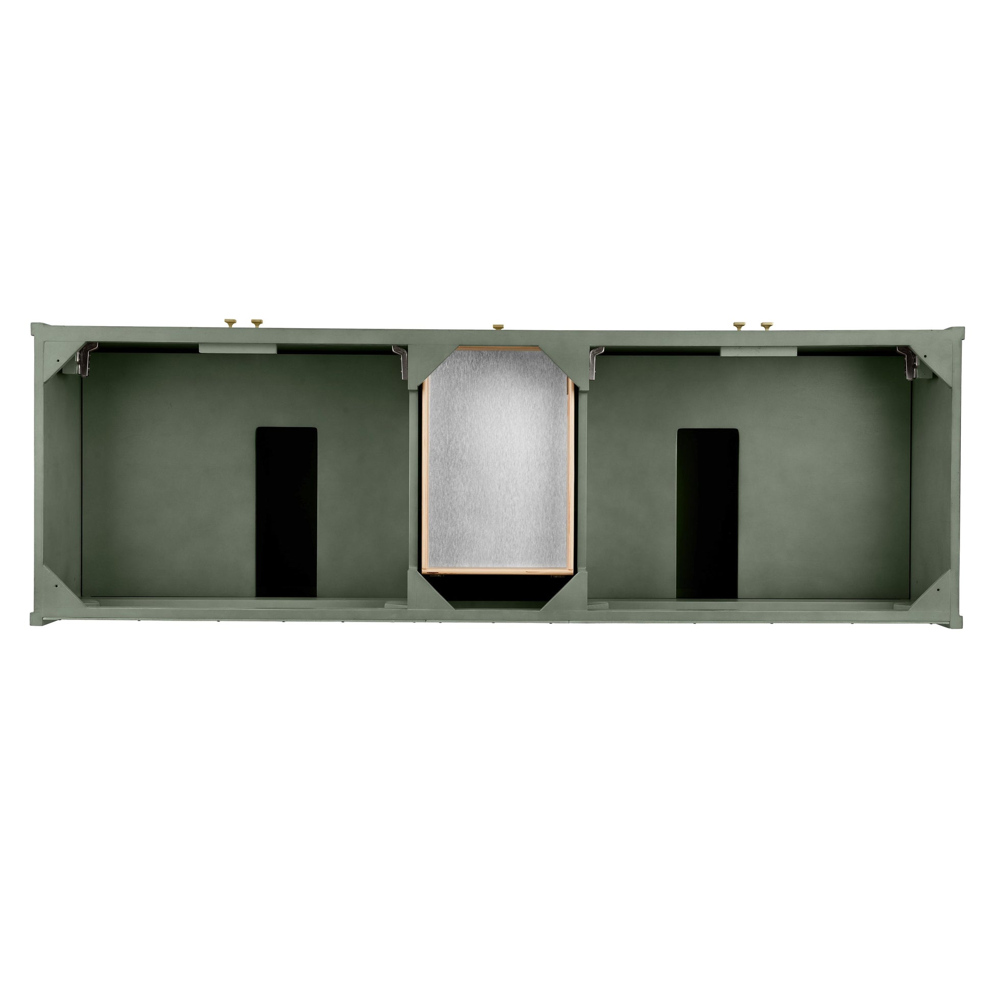 James Martin Vanities Chicago 72" Smokey Celadon Double Vanity With 3cm Arctic Fall Solid Surface Top